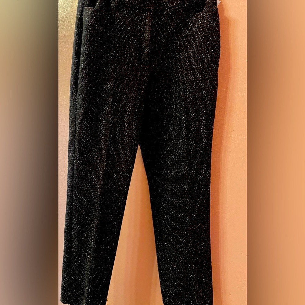 Express Black Silver sparkle glitter twill tweed like dress pants